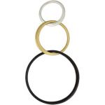 Sterling Silver Large Three Circle Links - Black, Bronze & Silver