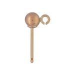 Gold Filled Ball Post with Open Ring - 4mm