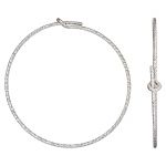 Sterling Silver 30mm Sparkle Wire Beading Hoop / .7mm Wire