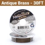 Soft Flex Antique Brass Beading Wire - Fine Diameter 30ft