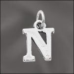 STERLING SILVER CHARM - SMALL N
