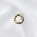 Base Metal Plated 18 G .040X5Mm Od Jump Ring Round - Open  (Gold Plated)