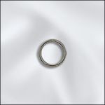 (D) Base Metal Antique Silver Plated Round Jump Ring (Open) - .036X8mm OD -19GA