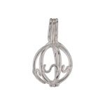 Sterling Silver Bead Cage Pendant - 6mm