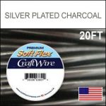 (D) 20 Ft .040"/18G/1.02Mm Craft Silver Plated Charcoal