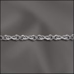 (D) Base Metal Silver Plated Fine Cable Chain