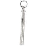 Sterling Silver Box Chain Tassel with Open Jump Ring - 4 Strand - 1.25"/30mm