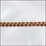 Base Metal Raw Brass Filed Curb Chain (Soldered Links)