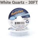 Soft Flex White Quartz Beading Wire - Fine Diameter 30ft