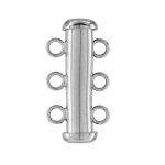 STERLING SILVER TUBE CLASP W/3 RINGS