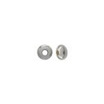 Sterling Silver Smooth Saucer Bead with 1mm Hole - 3mm