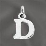 STERLING SILVER CHARM - SMALL D