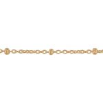 Gold Filled Satellite Cable Chain with 1.85mm Bead - 1.5x1.1mm