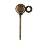 Antique Brass Plated Ball Post with Closed Ring - 4mm