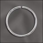 Sterling Silver - Open Round Jump Ring - 18 GA .040"/16mm