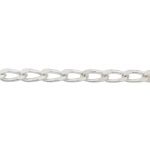 Sterling Silver Filed Curb Chain - 3x1mm OD