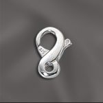 STERLING SILVER 9MM FIGURE EIGHT LOBSTER CLAW