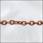 Base Metal Raw Brass Fancy Cable Chain (Soldered Links)