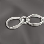 Base Metal Plated Fancy Curb Chain (Silver Plated)