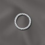 STERLING SILVER 19 GA .036"/7MM OD JUMP RING TWISTED - OPEN