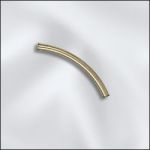 (D) Base Metal Plated Antique Brass 2.5x30mm Curved Tube