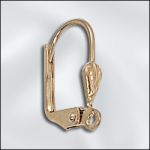 BASE METAL PLATED LEVER BACK W/SHELL & OPEN RING (GOLD PLATED)