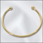 Base Metal Gold Plated 70mm Bracelet w/6mm Ball Ends (1 Detachable)