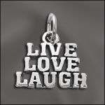 Sterling Silver Live Love Laugh Charm