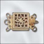 Gold Filled Filigree Box Clasp w/3 Rings
