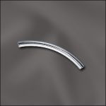 (D) Silver Filled Round Curved Tube 3X30mm