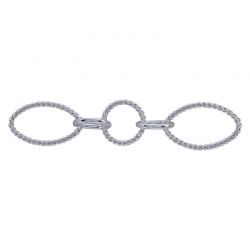 Sterling Silver Twisted Oval and Round Chain segment