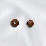 Antique Copper Rombo Bead with 1mm Hole - 3.2mm