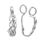 2x STERLING SILVER PENDANT PINCH BAIL CLASP  #1686 