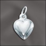 Silver Filled Charm - Medium Puffed Heart