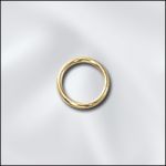 Base Metal Plated 21 G .028X6Mm Od Jump Ring  Round - Open (Gold Plated)