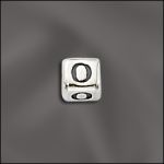 STERLING SILVER 4.5MM ROUNDED EDGE ALPHA CUBE O W/3MM HOLE