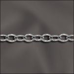 Base Metal Plated Oval Cable Chain (Silver Plated)