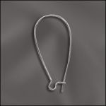 Base Metal Plated Kidney Wire - 1 1/2" (Silver Plated)