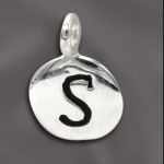 Sterling Silver Charm - 8MM Engraved Disc S