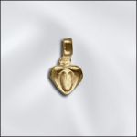 Pewter Heart Bail - Glueing (Antique Gold)