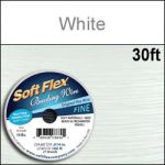 Soft Flex White Quartz Beading Wire - Fine Diameter 30ft