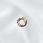 (D) Base Metal Plated 20GA .032X4mm OD Round Jump Ring - Closed (Gold Plated)
