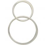 Sterling Silver Two Circle Links - 17mm & 12mm