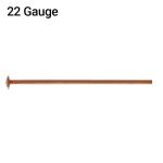 Genuine Copper Head Pin - .025"/.65mm/22GA - 1"
