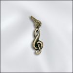 BMP ANTIQUE BRASS CHARM - SMALL G CLEF