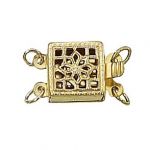 Gold Filled Filligree Box Clasp w/2 Rings