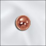 Genuine Copper 6mm Round Seamed Bead with 1.6mm Hole