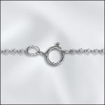 STERLING SILVER FINISHED FINE ROUND CABLE CHAIN - 24"