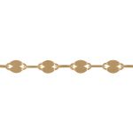Gold Filled Flat Hammered Link Chain