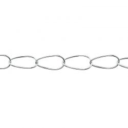 Sterling silver teardrop link chain